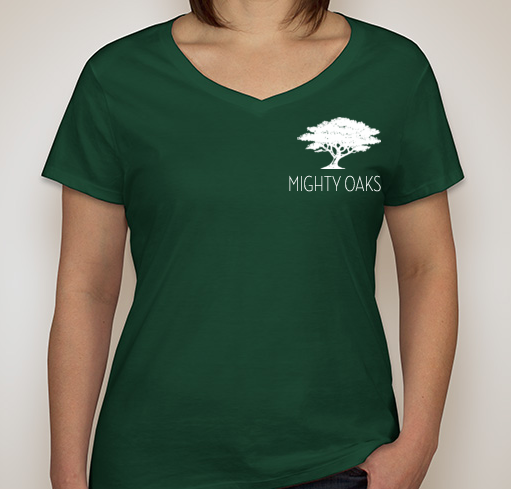 v-neck feminine cut Mighty Oaks t-shirt